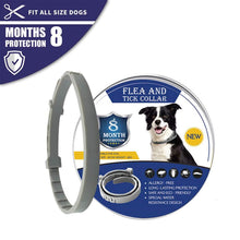 Charger l'image dans la galerie, Collier Antipuces et Anti-Tiques pour Chiens et Chats, Prévention Contre Les Tiques et Les Puces Pendant 8 Mois, Formule Naturelle(62 cm).