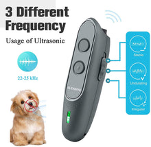 Charger l'image dans la galerie, Dispositif de Dressage pour Chiens à Ultrasons, Dissuasion de Contrôle d'Aboiements Ultrasonique de Chiens Rechargeable et Sûr, Appareil Anti-aboiement à Ultrasons pour Chien Portable-GPU30