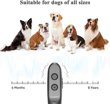 Charger l'image dans la galerie, Dispositif de Dressage pour Chiens à Ultrasons, Dissuasion de Contrôle d'Aboiements Ultrasonique de Chiens Rechargeable et Sûr, Appareil Anti-aboiement à Ultrasons pour Chien Portable-GPU30