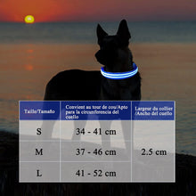 Charger l'image dans la galerie, Colliers pour Chiens LED, Rechargeable par USB, 100% Résistant à L’Eau, Lumineux avec 3 Modes,Collier de Clignotant LED pour Chiens, Adapté à la Promenade Nocturne