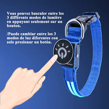 Charger l'image dans la galerie, Colliers pour Chiens LED, Rechargeable par USB, 100% Résistant à L’Eau, Lumineux avec 3 Modes,Collier de Clignotant LED pour Chiens, Adapté à la Promenade Nocturne