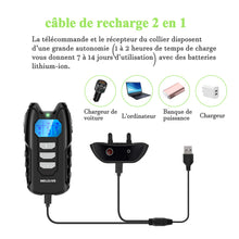 Charger l'image dans la galerie, Collier de Dressage pour Chiens Rechargeable, 100% Résistant à L’Eau et Portée Jusqu’à 400 Mètres (MDT101)