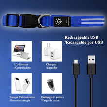 Charger l'image dans la galerie, Colliers pour Chiens LED, Rechargeable par USB, 100% Résistant à L’Eau, Lumineux avec 3 Modes,Collier de Clignotant LED pour Chiens, Adapté à la Promenade Nocturne