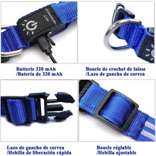 Charger l'image dans la galerie, Colliers pour Chiens LED, Rechargeable par USB, 100% Résistant à L’Eau, Lumineux avec 3 Modes,Collier de Clignotant LED pour Chiens, Adapté à la Promenade Nocturne