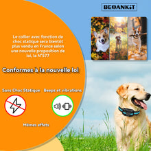 Charger l'image dans la galerie, Collier Vibrant-Conformes à La Nouvelle Loi 2023-Collier de Dressage,Portée de 2600 Mètres,Rechargeable avec 3 Modes Son/Vibration/Forte Vibration,Résistant à l'eau IP67 BRS2