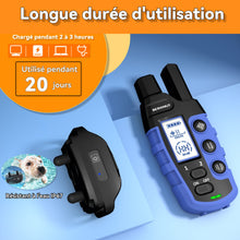 Charger l'image dans la galerie, Collier Vibrant-Conformes à La Nouvelle Loi 2023-Collier de Dressage,Portée de 2600 Mètres,Rechargeable avec 3 Modes Son/Vibration/Forte Vibration,Résistant à l'eau IP67 BRS2
