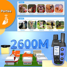 Charger l'image dans la galerie, Collier Vibrant-Conformes à La Nouvelle Loi 2023-Collier de Dressage,Portée de 2600 Mètres,Rechargeable avec 3 Modes Son/Vibration/Forte Vibration,Résistant à l'eau IP67 BRS2