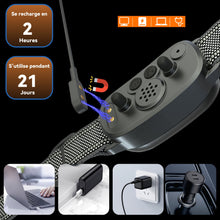 Charger l'image dans la galerie, Collier Anti Aboiement Chien Version Vibration,Collier Automatique avec 5 Niveaux de Sensibilité Réglables,3 Modes Sonore,Vibration et Forte Vibration,IP67 Étanche et Rechargeable,Noir BC3V