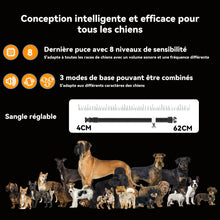 Charger l'image dans la galerie, Collier Vibrant-Conformes à La Nouvelle Loi 2023-Collier Anti Aboiement,sans Choc Statique avec 8 Niveaux de Sensibilité Réglables,Rechargeable et 3 Mode Sonore,Vibration et Forte Vibration B659