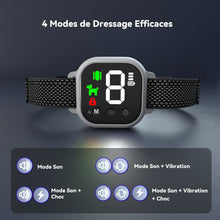 Charger l'image dans la galerie, Collier Anti Aboiement Chien Automatique,Contrôle Anti-aboiement Intelligent,3 Modes Choc Statique/Vibration/Son,8 Niveaux de Sensibilité,Étanche et Rechargeable pour Gros Petit Chiens MD23T