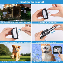 Charger l'image dans la galerie, Système Clôture Anti-Fugue Sans Fil avec un Collier Imperméable-Clôture Sans Fil-Clôture pour Chien(GAF002)