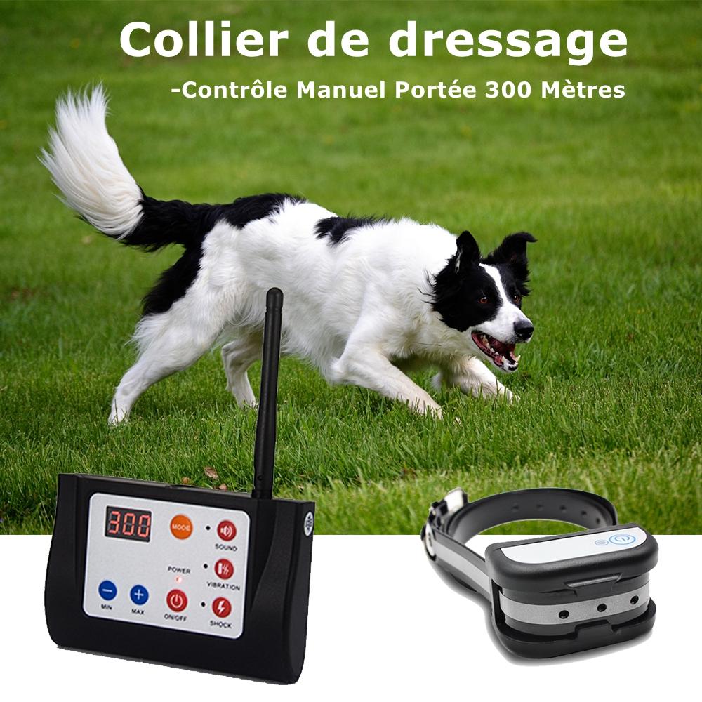 Collier Anti-fugue Pour Chien Avec Télécommande | Clôture électronique Sans Fil, Portée 500 M | Réglable, étanche